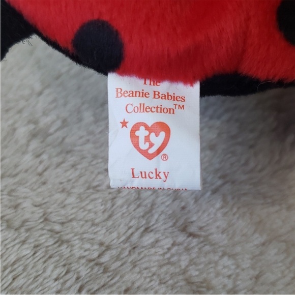 Ty Beanie Baby Lucky the Lady Bug. PVC Pellets . Rare - Picture 5 of 12